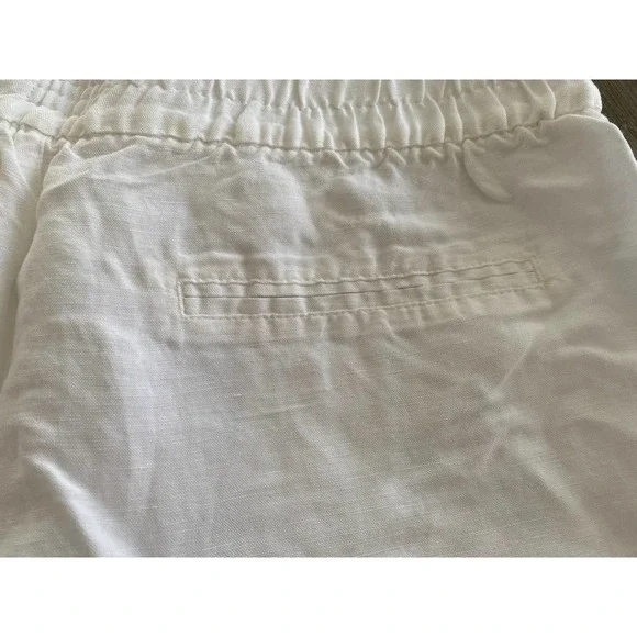 Womens Old Navy Linen Shorts Size 12 White Pockets Drawstring NEW - Picture 5 of 5